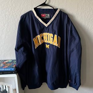 Y2K Michigan university pull over fleece